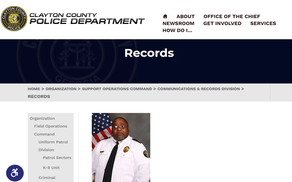 The Clayton County Police department where people can request public records like incident reports after an interaction with police. 