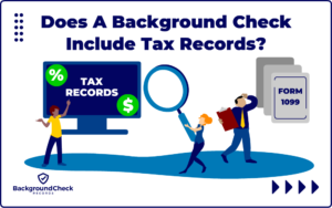 An prospective employee or rental applicant in business attire is scratching his head wondering does a background check include tax records, and if so, what type of records such as back taxes, liens, levies, or tax fraud will show up.