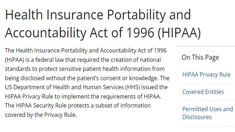 An overview of HIPPA which is the Health Insurance Portability and Accountability Act or a federal law to help protect individuals' or patients sensitive information. 